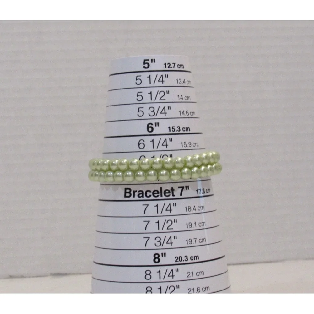 2 Beaded Stretch Bracelet Retro Quiet Luxury Twins Dressy Wedding Coquette‎